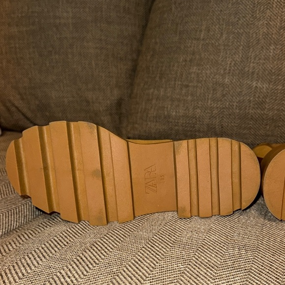 NWT Zara Brown 2” Stylish Platform Boots Shoes Womens Size 5 - Picture 9 of 15